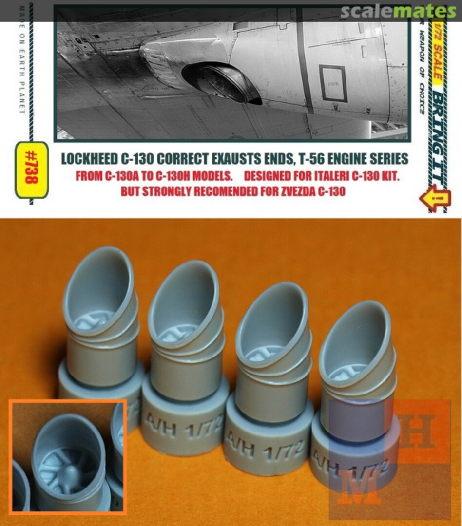 Boxart Lockheed C-130A....H, T-56 engine series exausts ends #738 MLH/Bring It! Boxart Lockheed C-130A....H, T-56 engine series exausts ends #738 MLH/Bring It!