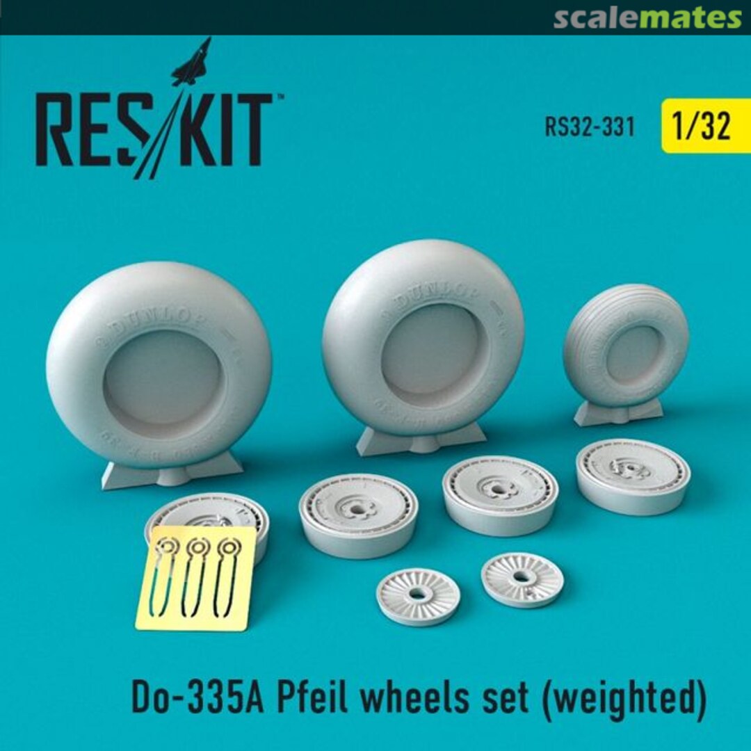Boxart Do-335А Pfeil wheels set (weighted) RS32-0331 ResKit