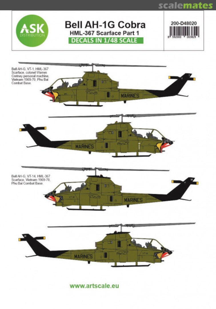 Boxart Bell AH-1G Cobra 200-D48020 ASK Boxart Bell AH-1G Cobra 200-D48020 ASK