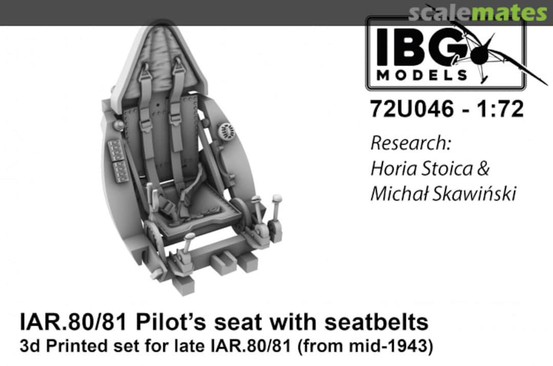 Boxart IAR.80/81 Pilot's Seat with Seatbelts 72U046 IBG Models Boxart IAR.80/81 Pilot's Seat with Seatbelts 72U046 IBG Models