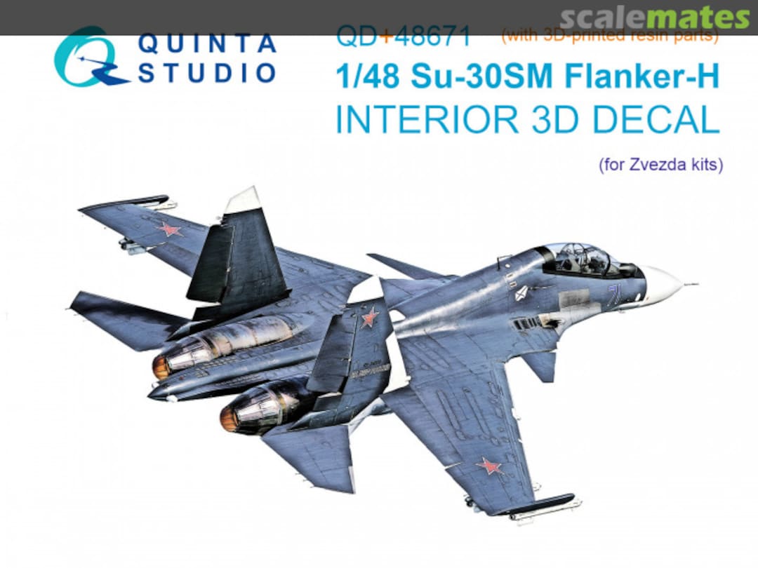 Boxart Su-30SM interior 3D decals (with 3D resin parts) QD+48671 Quinta Studio Boxart Su-30SM interior 3D decals (with 3D resin parts) QD+48671 Quinta Studio