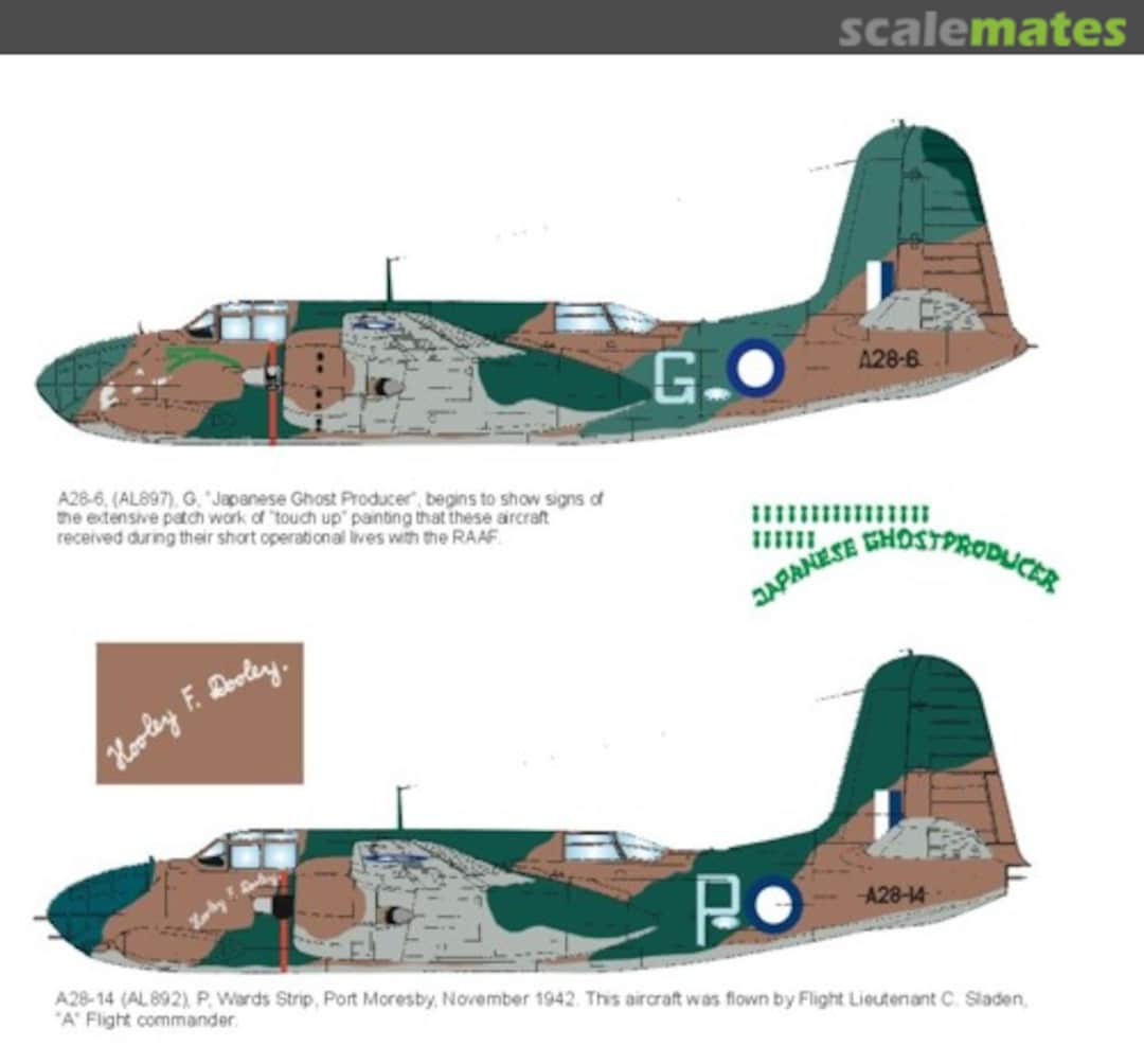Boxart RAAF Bostons, 'Hooley F. Dooley' & 'Japanese Ghost Producer' RRD4818 Red Roo Models Boxart RAAF Bostons, 'Hooley F. Dooley' & 'Japanese Ghost Producer' RRD4818 Red Roo Models