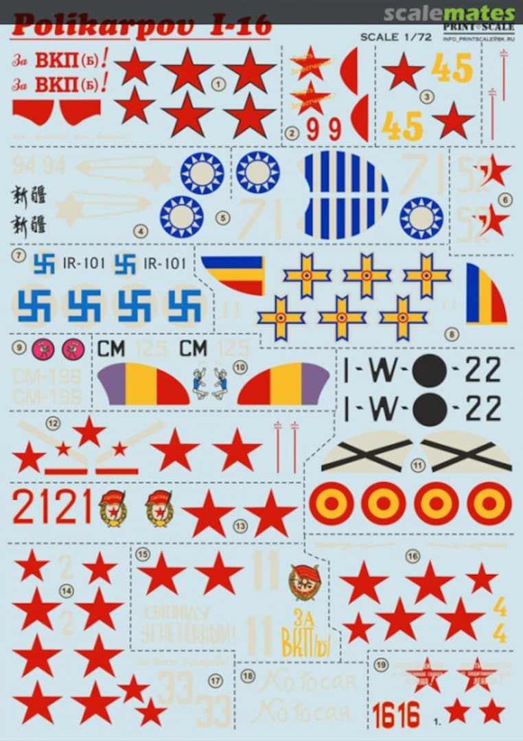 Boxart Polikarpov I-16 72-101 Print Scale Boxart Polikarpov I-16 72-101 Print Scale