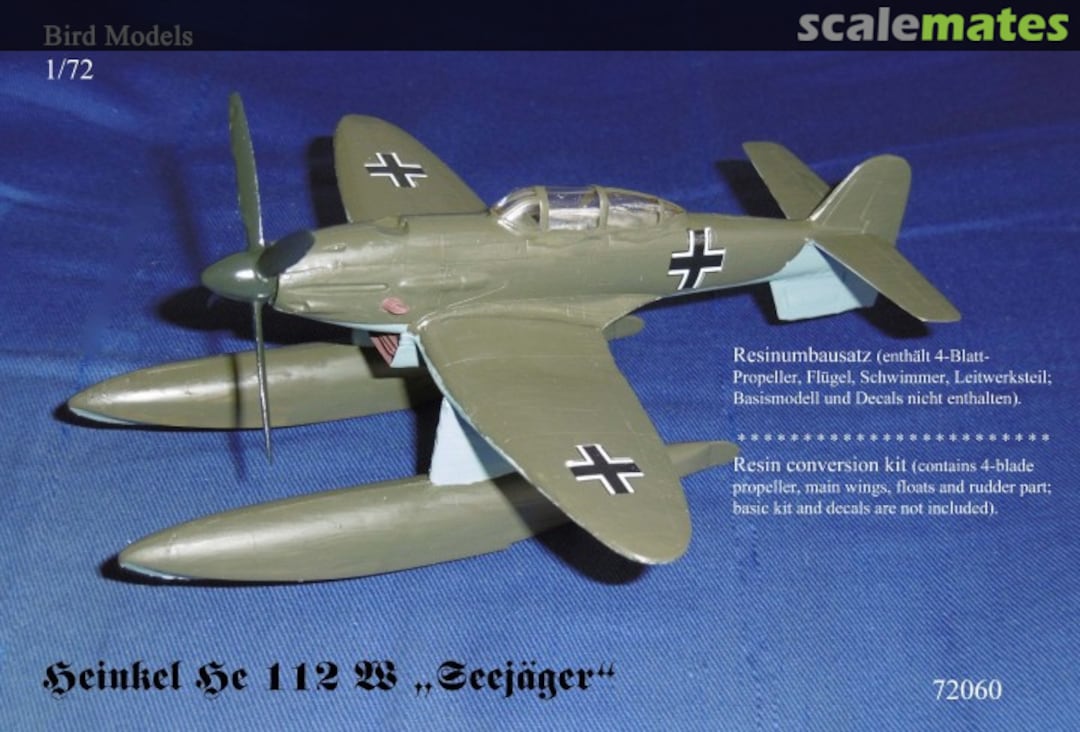 Boxart Heinkel He 112 W "Seejäger" 72060 Bird Models Boxart Heinkel He 112 W "Seejäger" 72060 Bird Models