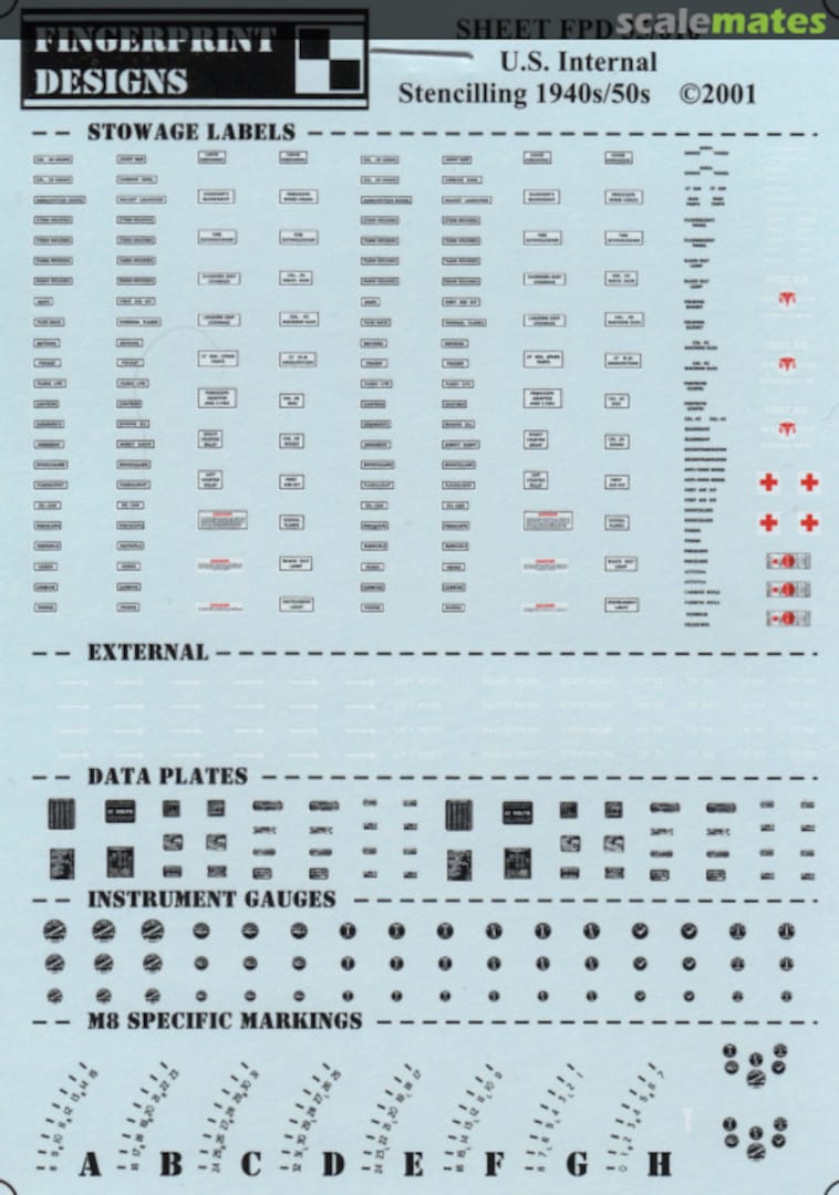 Boxart US Internal Stencilling FPD 35/010 Fingerprint Designs Boxart US Internal Stencilling FPD 35/010 Fingerprint Designs