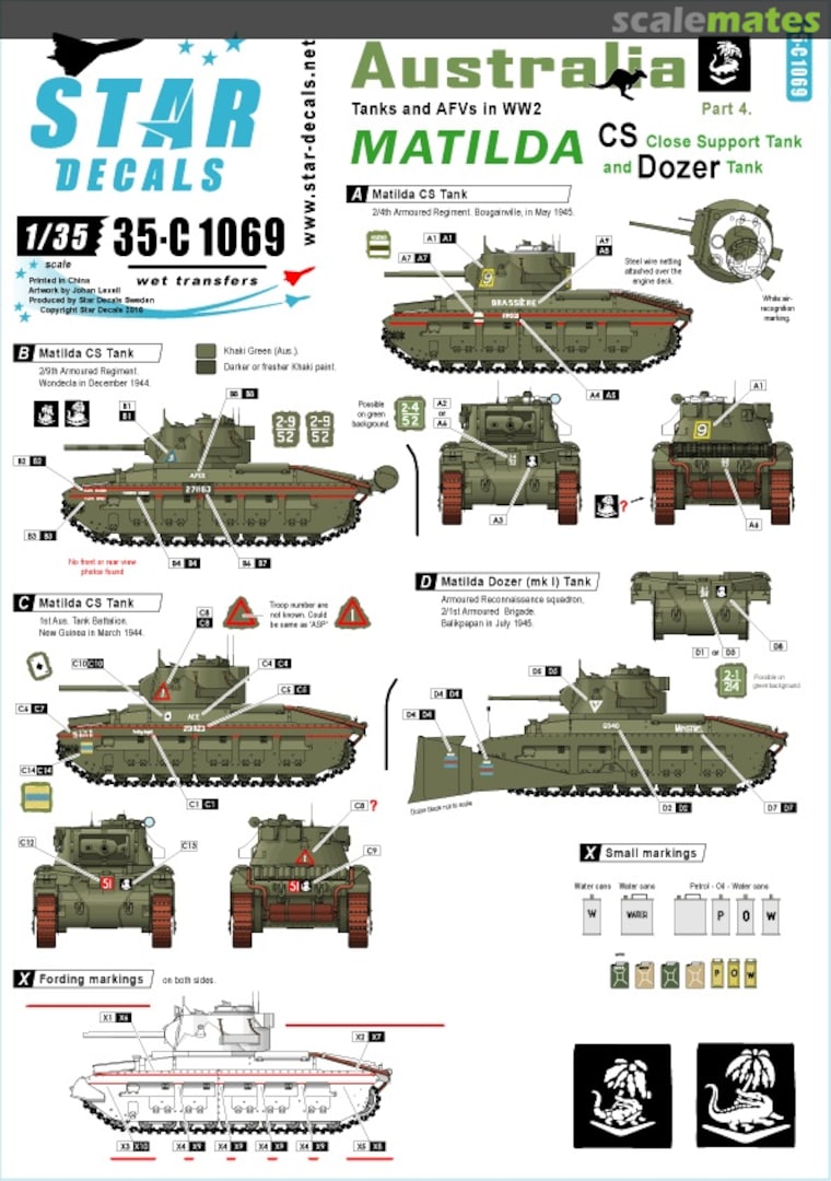 Boxart Australian Tanks & AFVs of WW2 - Part 4 35-C1069 Star Decals Boxart Australian Tanks & AFVs of WW2 - Part 4 35-C1069 Star Decals