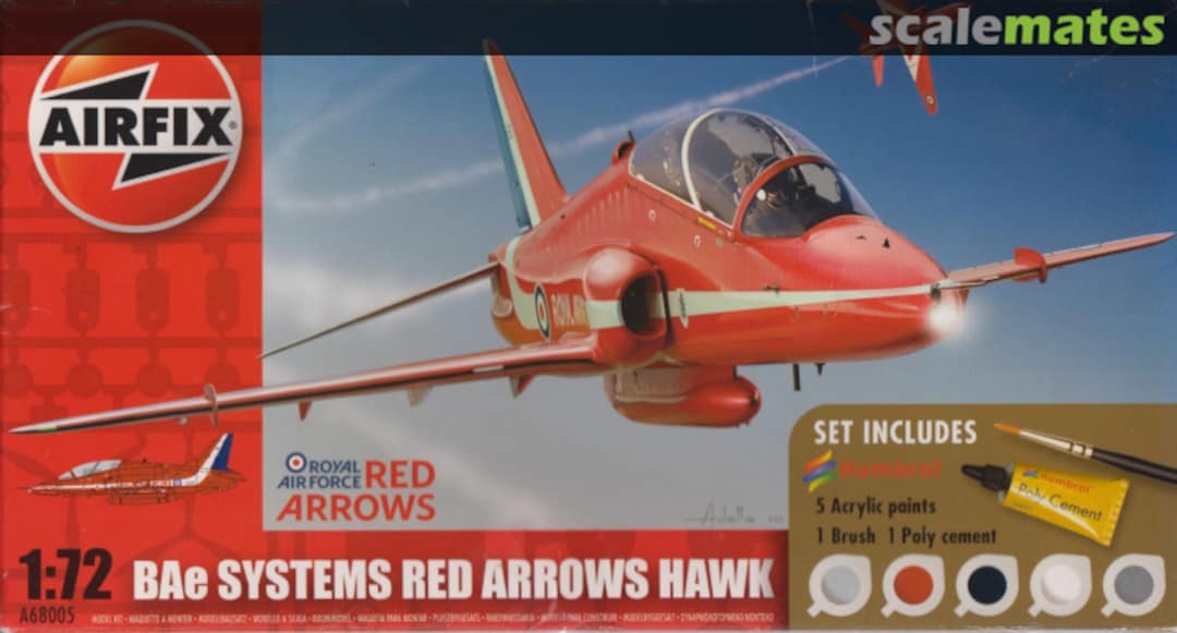 Boxart BAE Systems Red Arrow Hawk A68005 Airfix Boxart BAE Systems Red Arrow Hawk A68005 Airfix