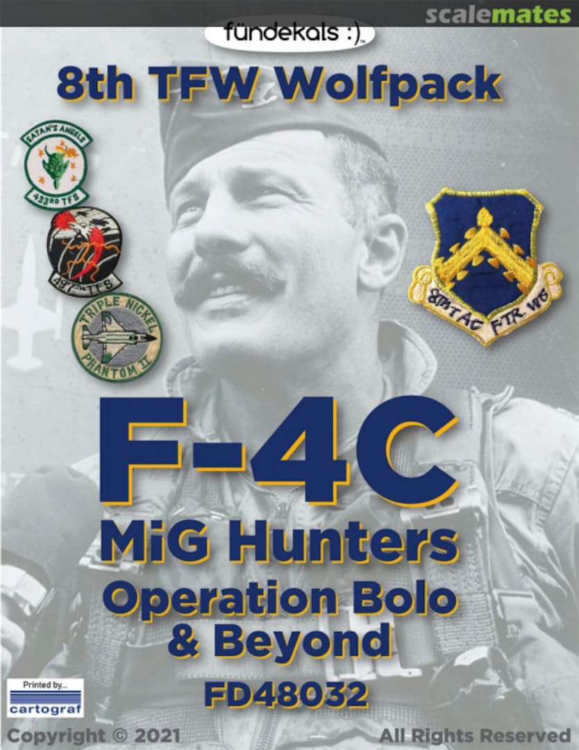 Boxart 8th TFW Wolfpack F-4C MiG Hunters FD48032 fündekals Boxart 8th TFW Wolfpack F-4C MiG Hunters FD48032 fündekals