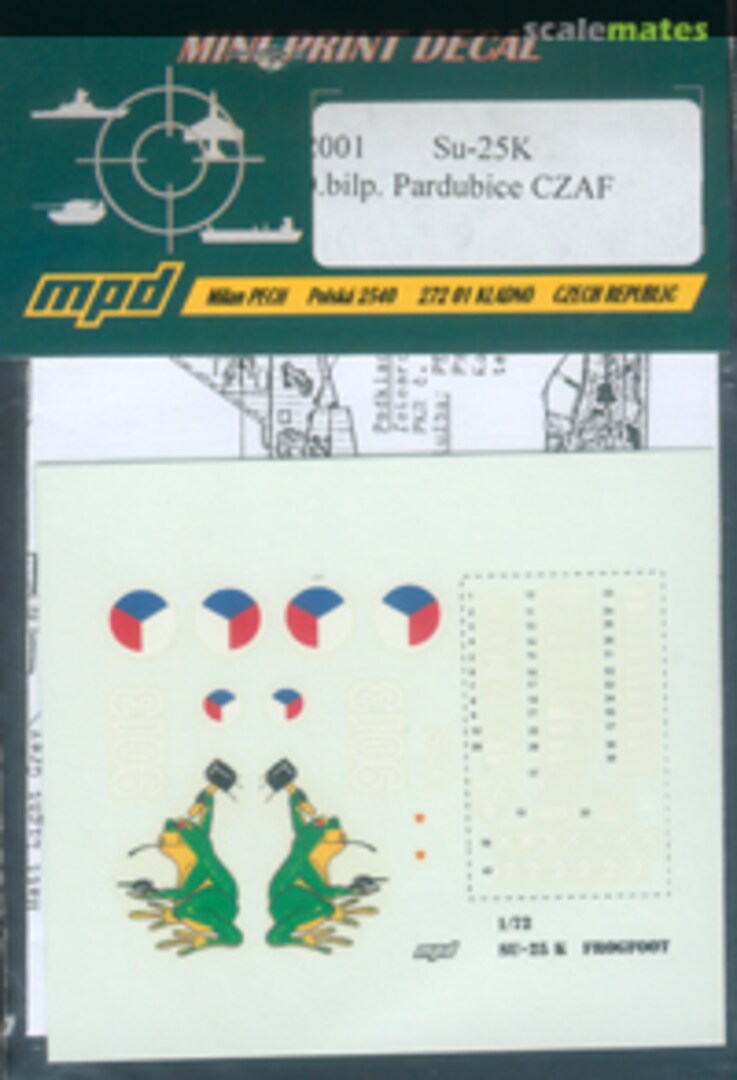 Boxart Su-25 K 72001 Mini Print Decal Boxart Su-25 K 72001 Mini Print Decal