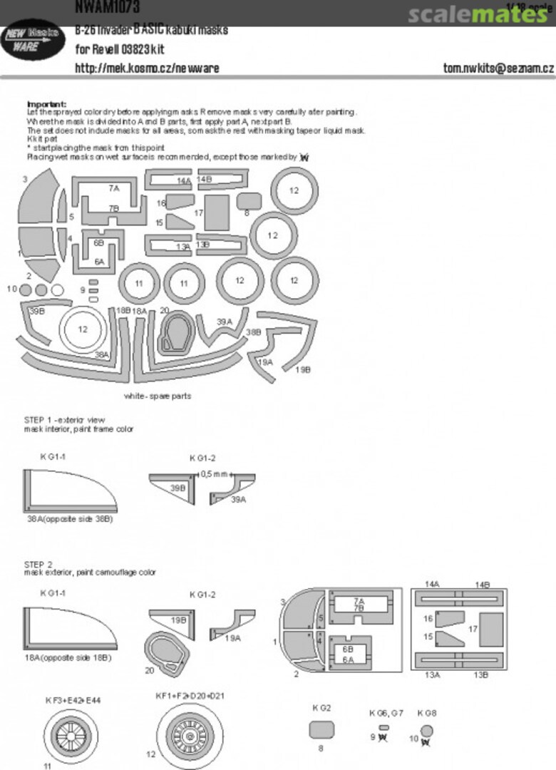 Boxart B-26 Invader BASIC kabuki masks NWAM1073 New Ware Boxart B-26 Invader BASIC kabuki masks NWAM1073 New Ware