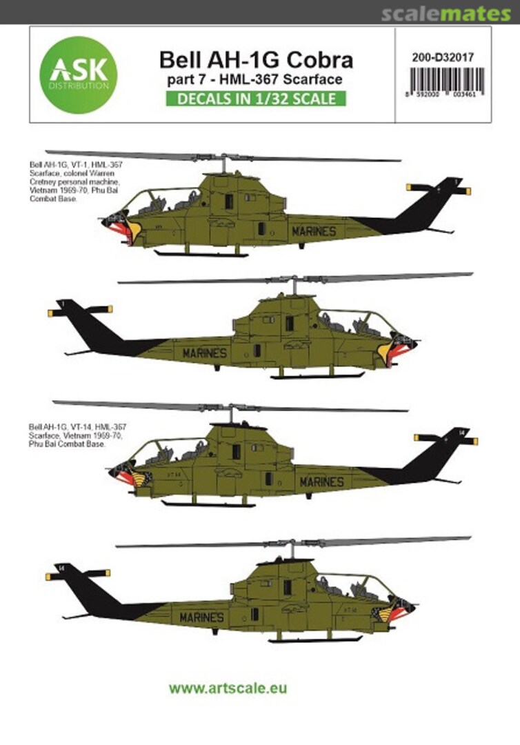 Boxart Bell AH-1G Cobra 200-D32017 ASK Boxart Bell AH-1G Cobra 200-D32017 ASK