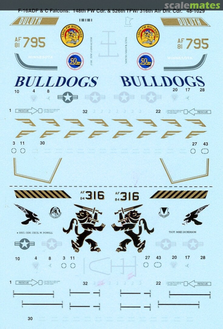 Boxart F-16ADF & C Falcons 48-1029 Microscale Boxart F-16ADF & C Falcons 48-1029 Microscale