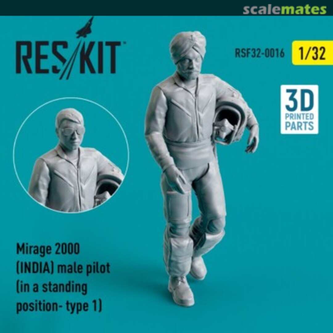 Boxart Mirage 2000 (INDIA) male pilot (in a standing position- type 1) RSF32-0016 ResKit Boxart Mirage 2000 (INDIA) male pilot (in a standing position- type 1) RSF32-0016 ResKit