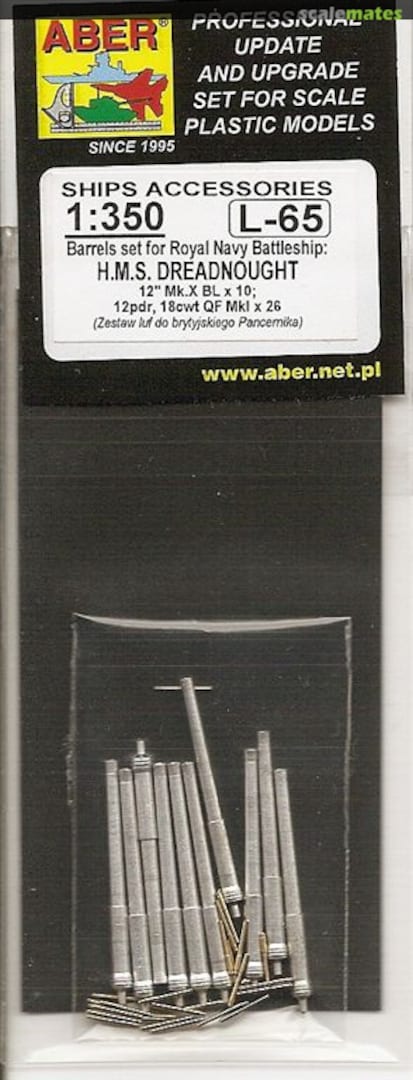 Boxart Barrels set for H.M.S.DREADNOUGHT 350L65 Aber Boxart Barrels set for H.M.S.DREADNOUGHT 350L65 Aber