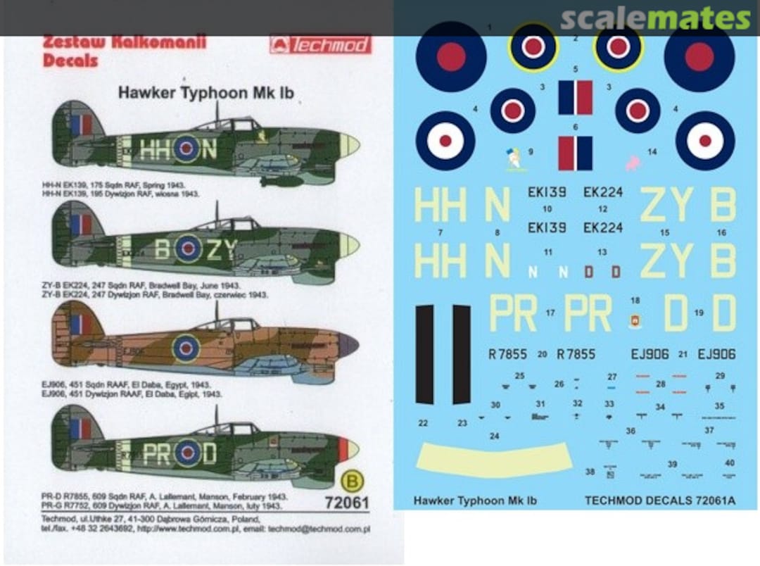 Boxart Hawker Typhoon Mk Ib 72061 Techmod Boxart Hawker Typhoon Mk Ib 72061 Techmod