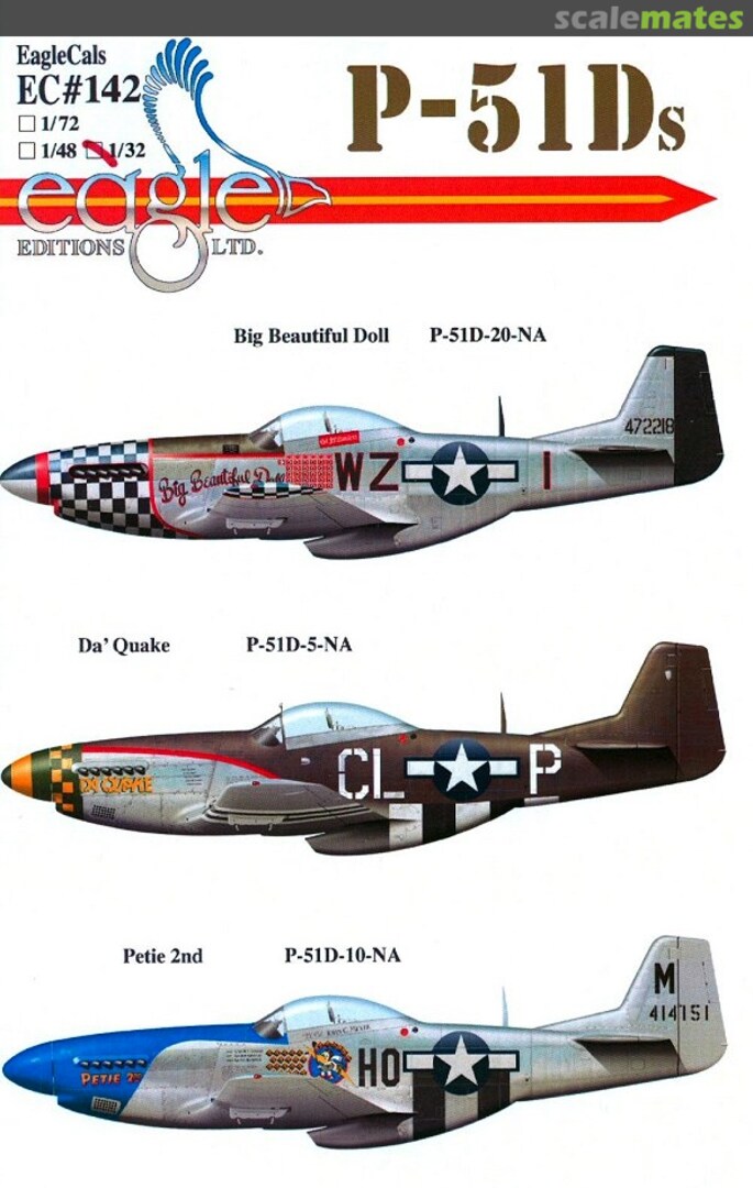 Boxart P-51Ds EagleCals EC32-142 Eagle Editions Boxart P-51Ds EagleCals EC32-142 Eagle Editions