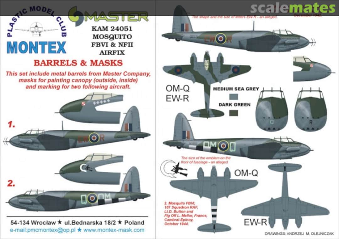 Boxart DH 98 Mosquito FBVI & NFII "RAF" KAM24051 Montex Boxart DH 98 Mosquito FBVI & NFII "RAF" KAM24051 Montex
