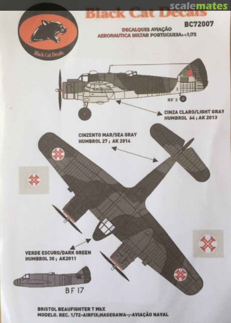Boxart Bristol Beaufighter T.Mk X BC72007 Black Cat Decals Boxart Bristol Beaufighter T.Mk X BC72007 Black Cat Decals