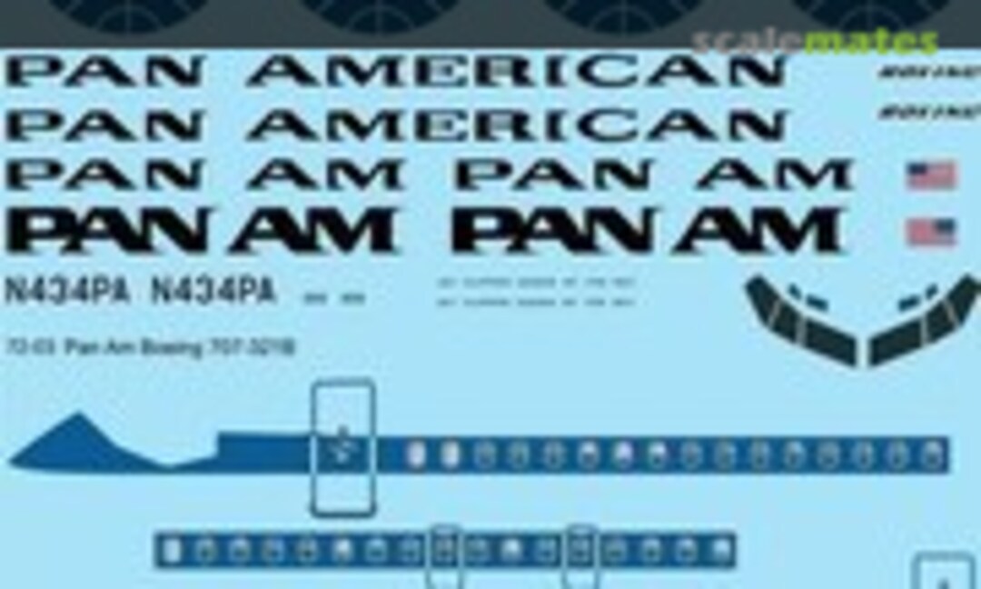 1:72 Pan Am Boeing 707-321B (26 Decals 72-03)