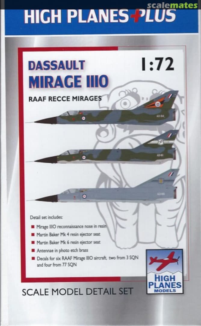 Boxart Conversion Mirage IIIO RAAF Recce Mirages HPM+ Mirage IIIO High Planes Models Boxart Conversion Mirage IIIO RAAF Recce Mirages HPM+ Mirage IIIO High Planes Models