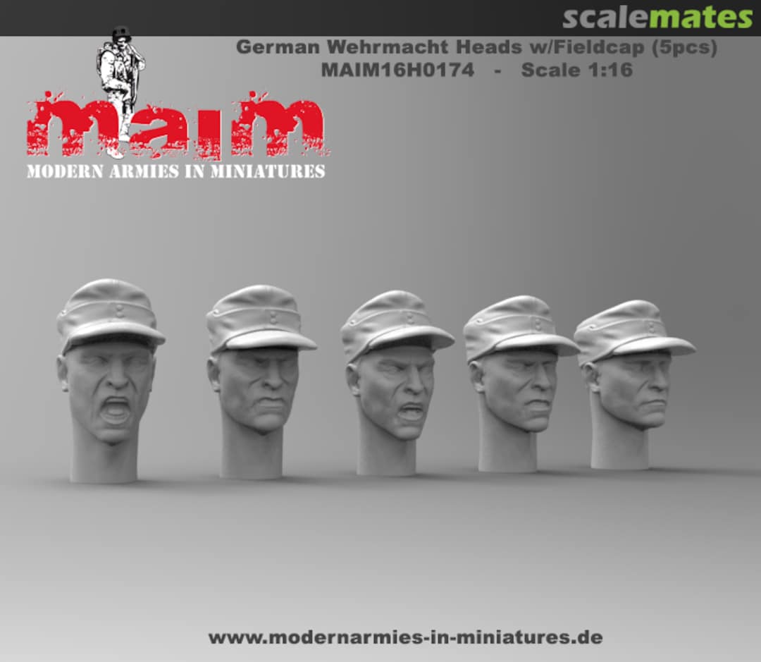 Boxart German Wehrmacht Heads w/Fieldcap MAIM16H0174 MAiM Boxart German Wehrmacht Heads w/Fieldcap MAIM16H0174 MAiM