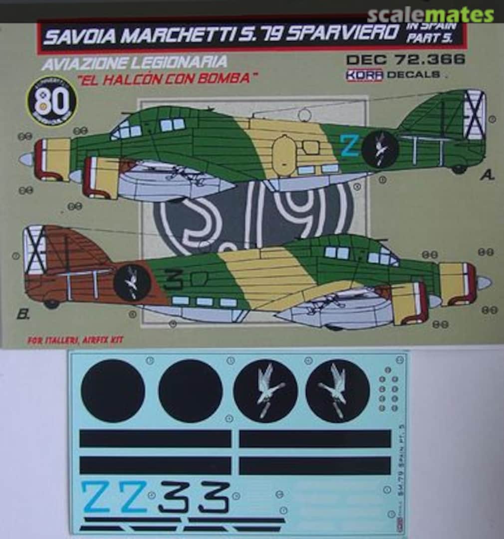 Boxart Savoia Marchetti S.79 Sparviero DEC72366 Kora Models Boxart Savoia Marchetti S.79 Sparviero DEC72366 Kora Models