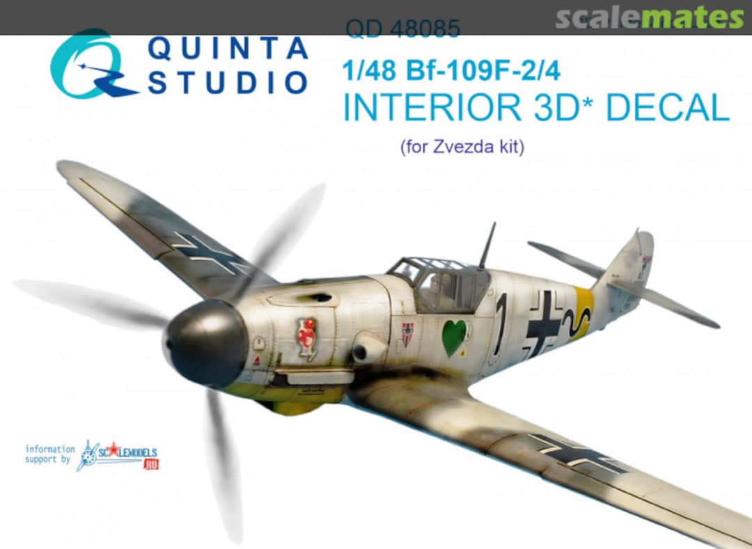 Boxart Bf-109 F-2/4 interior 3D decals QD48085 Quinta Studio Boxart Bf-109 F-2/4 interior 3D decals QD48085 Quinta Studio