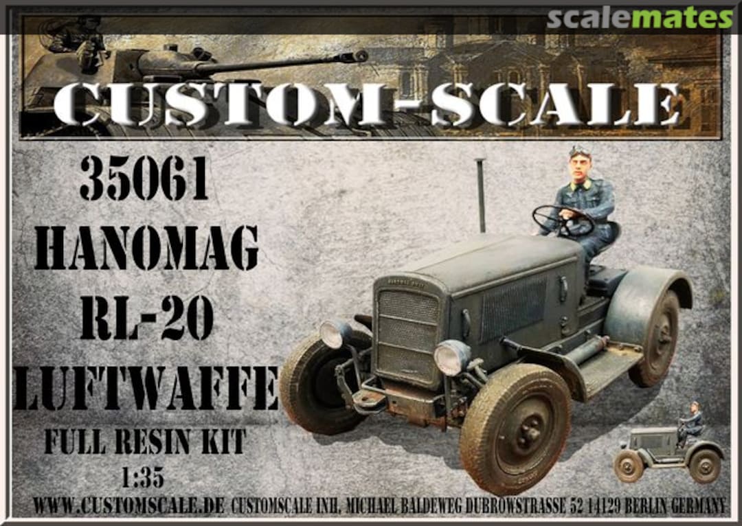 Boxart Hanomag RL-20 Luftwaffe 35108 Custom-Scale Boxart Hanomag RL-20 Luftwaffe 35108 Custom-Scale