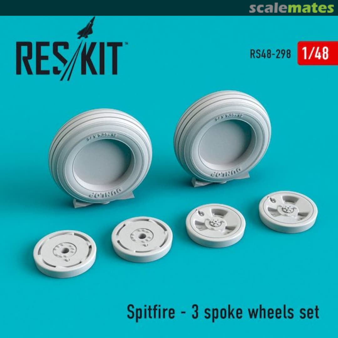 Boxart Spitfire - 3-spoke wheels set RS48-0298 ResKit Boxart Spitfire - 3-spoke wheels set RS48-0298 ResKit