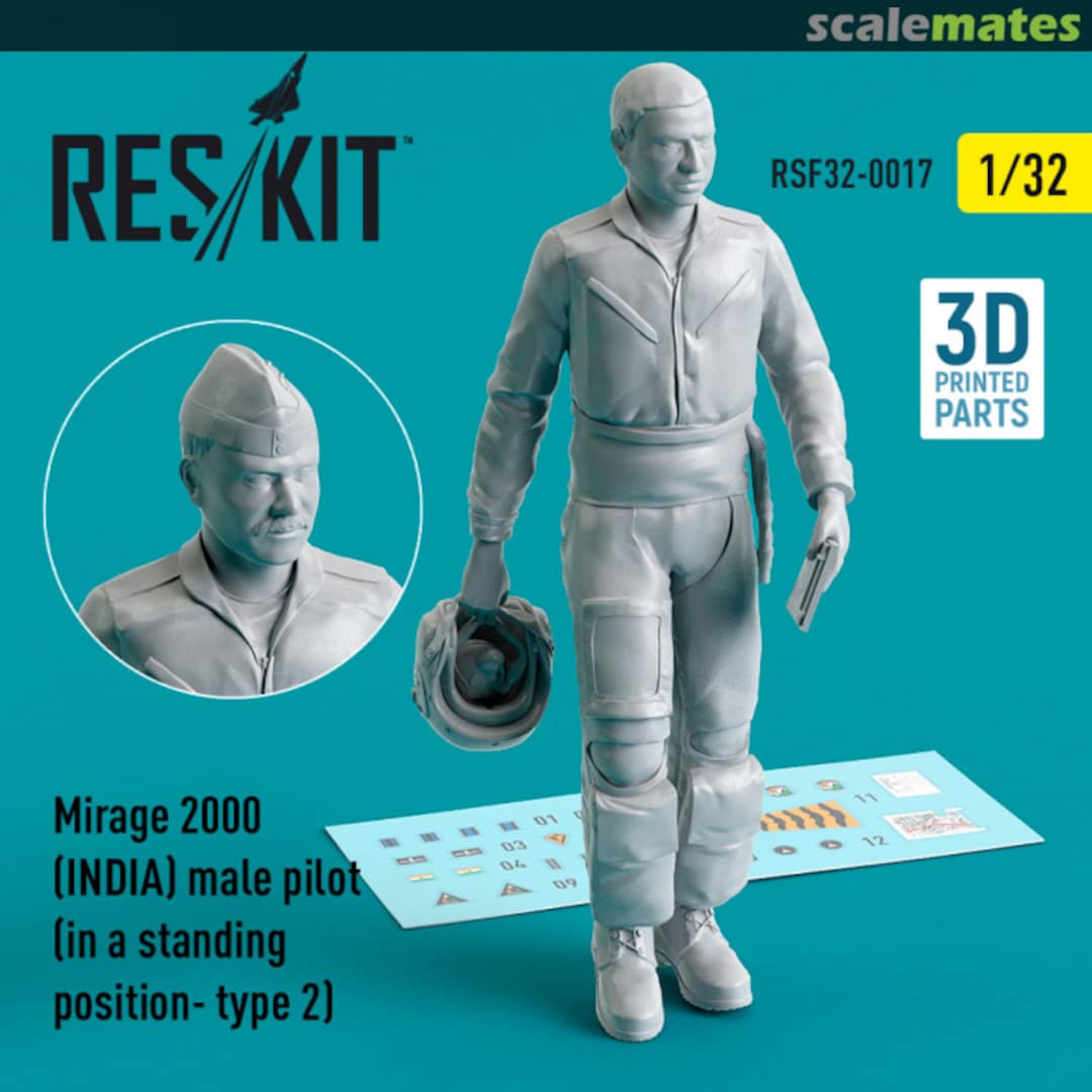 Boxart Mirage 2000 (INDIA) male pilot (in a standing position- type 2) RSF32-0017 ResKit Boxart Mirage 2000 (INDIA) male pilot (in a standing position- type 2) RSF32-0017 ResKit