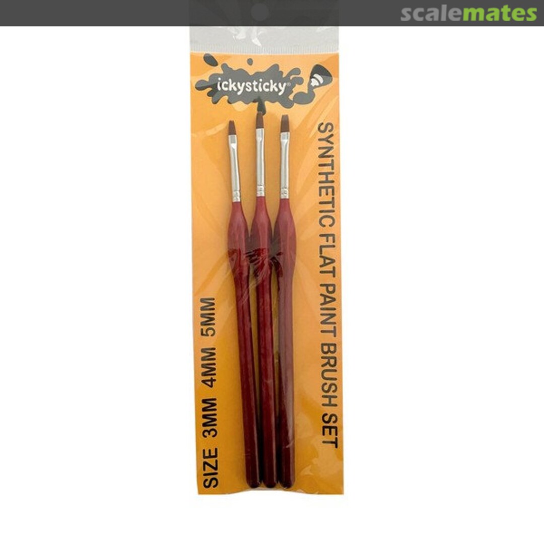 Boxart Synthetic Flat Detail Paint Brushe Set 14018 IckySticky Boxart Synthetic Flat Detail Paint Brushe Set 14018 IckySticky