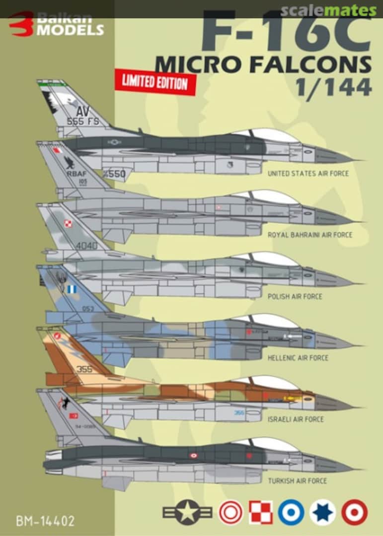 Boxart F-16C Micro Falcons BM-14402 Balkan Models Boxart F-16C Micro Falcons BM-14402 Balkan Models
