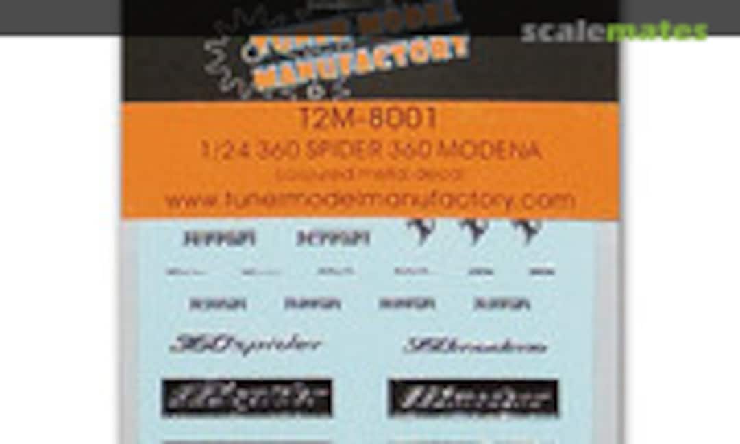1:24 Ferrari 360 coloured metal decal (Tuner Model Manufactory T2M-8001) T2M-8001