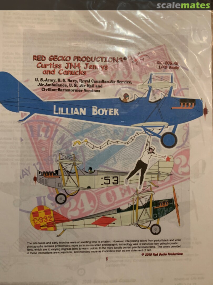 Boxart JN-4 Jennys and Canucks RG-006.48 Lone Star Models