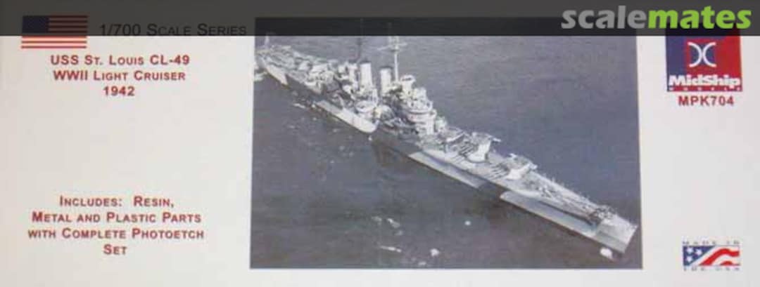 Boxart USS St. Louis CL-49 MPK704 MidShip Models Boxart USS St. Louis CL-49 MPK704 MidShip Models