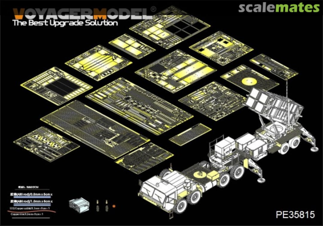 Boxart Modern U.S.Patriot SAM System w/M983 Tractor Basic Parts PE35815 Voyager Model Boxart Modern U.S.Patriot SAM System w/M983 Tractor Basic Parts PE35815 Voyager Model