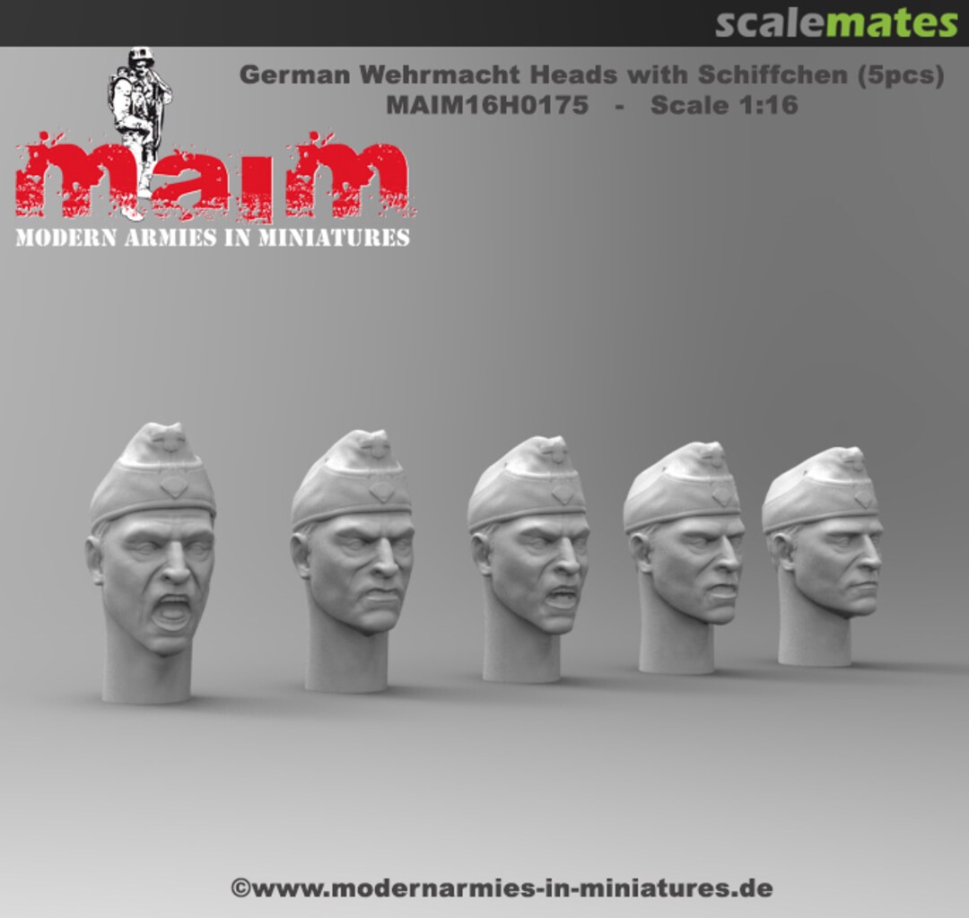 Boxart German Wehrmacht Heads with Schiffchen MAIM16H0175 MAiM Boxart German Wehrmacht Heads with Schiffchen MAIM16H0175 MAiM