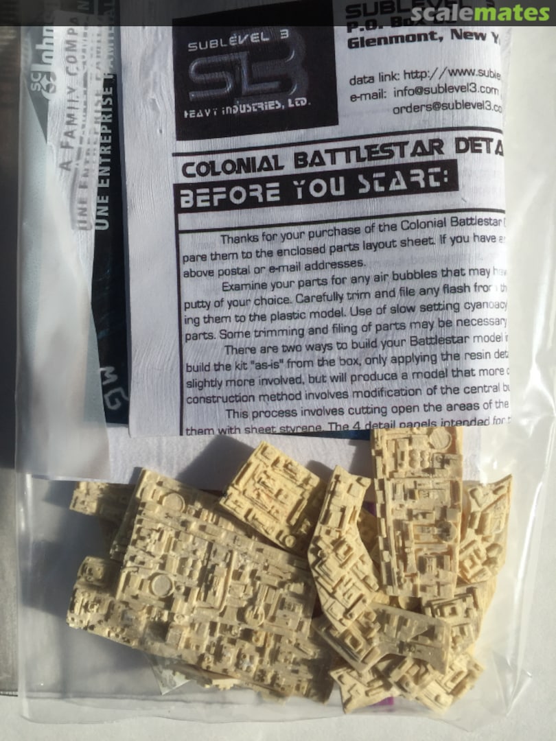 Boxart Colonial Battlestar Detail Set SL3001 Sublevel 3 Heavy Industries
