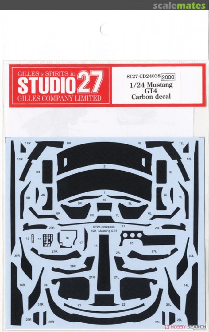 Boxart Ford Mustang GT4 Carbon Decal ST27-CD24038 Studio27 Boxart Ford Mustang GT4 Carbon Decal ST27-CD24038 Studio27