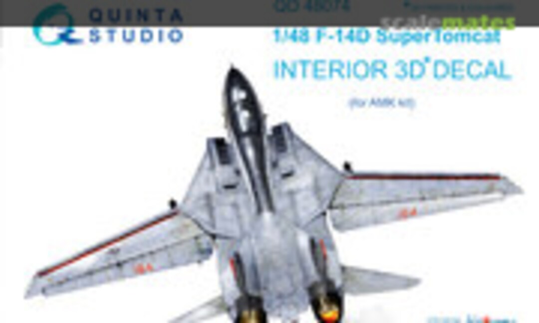 1:48 F-14D Super Tomcat Interior 3D Decal (Quinta Studio QD48074)