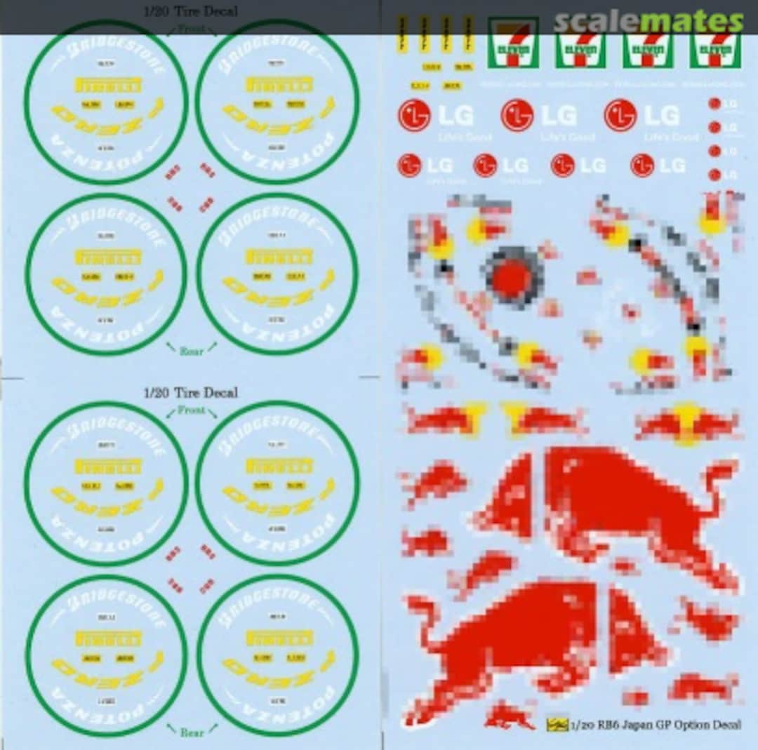 Boxart RB6 Tire Decal + Japan GP Option Decal ATS-9600 Acu-Stion Boxart RB6 Tire Decal + Japan GP Option Decal ATS-9600 Acu-Stion