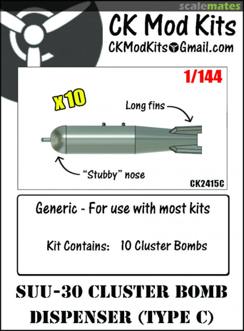 Boxart SUU-30 Cluster Bomb Dispenser (TypeC) CK2415C CK Mod Kits Boxart SUU-30 Cluster Bomb Dispenser (TypeC) CK2415C CK Mod Kits
