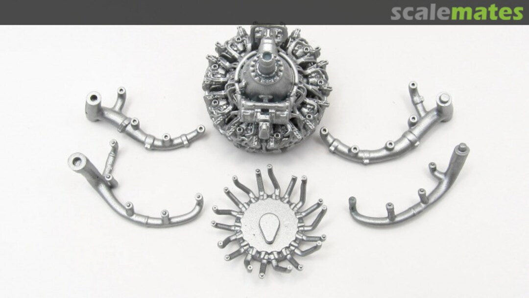 Boxart Wright R-3350 Radial Engine MDR72122 Metallic Details