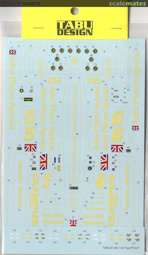 Boxart Lotus Type 79 Full Sponsership Decal TABU20120C Tabu Design Boxart Lotus Type 79 Full Sponsership Decal TABU20120C Tabu Design
