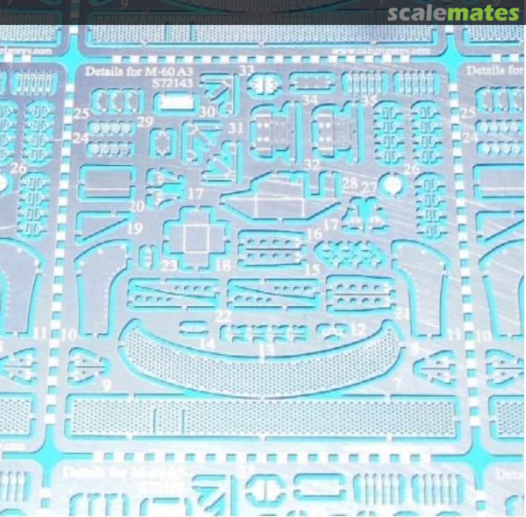 Boxart PE detail set for M-60 A1/A3 (Revell) P72003 OKB Grigorov