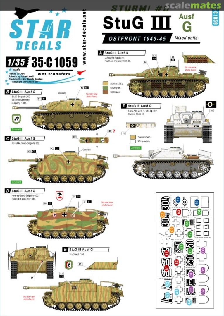 Boxart Sturm! #8. StuG III Ausf. G - Ostfront 1943-45 35-C1059 Star Decals Boxart Sturm! #8. StuG III Ausf. G - Ostfront 1943-45 35-C1059 Star Decals