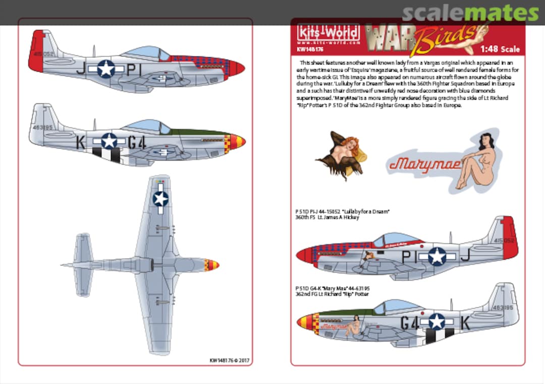 Boxart P-51D Mustang (For Airfix) KW148176 Kits-World Boxart P-51D Mustang (For Airfix) KW148176 Kits-World