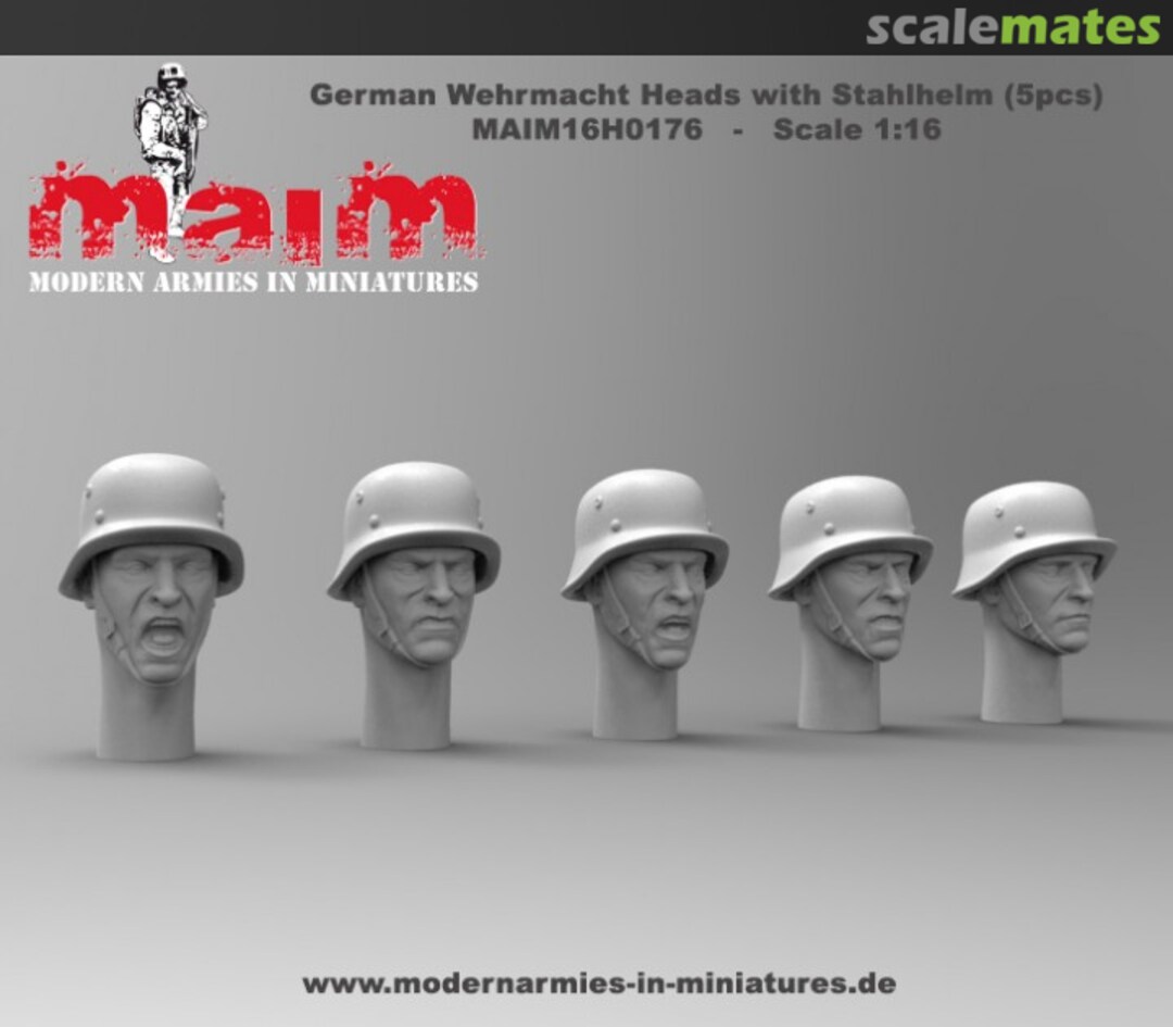 Boxart German Wehrmacht Heads with Stahlhelm MAIM16H0176 MAiM