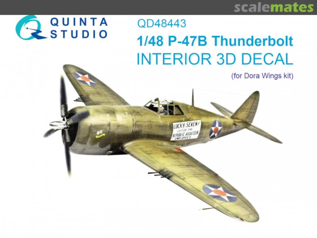 Boxart P-47B Thunderbolt interior 3D decals QD48443 Quinta Studio Boxart P-47B Thunderbolt interior 3D decals QD48443 Quinta Studio