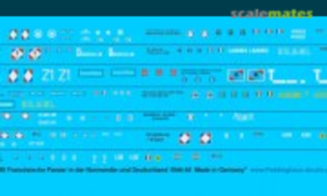 1:100 Französische Panzer in der Normandie und Deutschland 1944-45 (Peddinghaus-Decals 100 4290) 100 4290